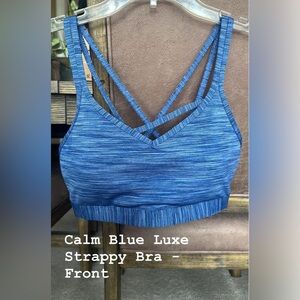 Zyia Calm Blue Luxe Strappy Bra
